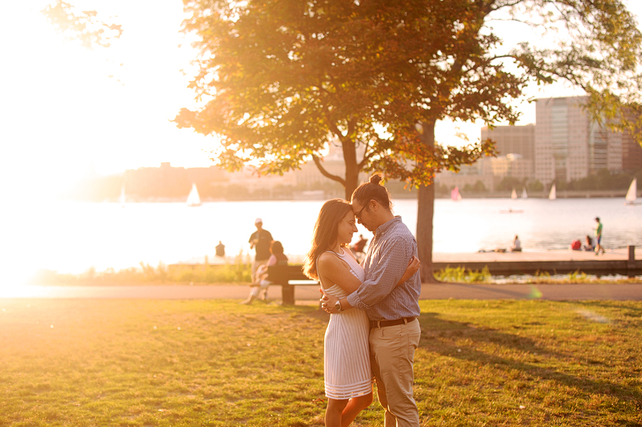 charles river esplanade engagement session