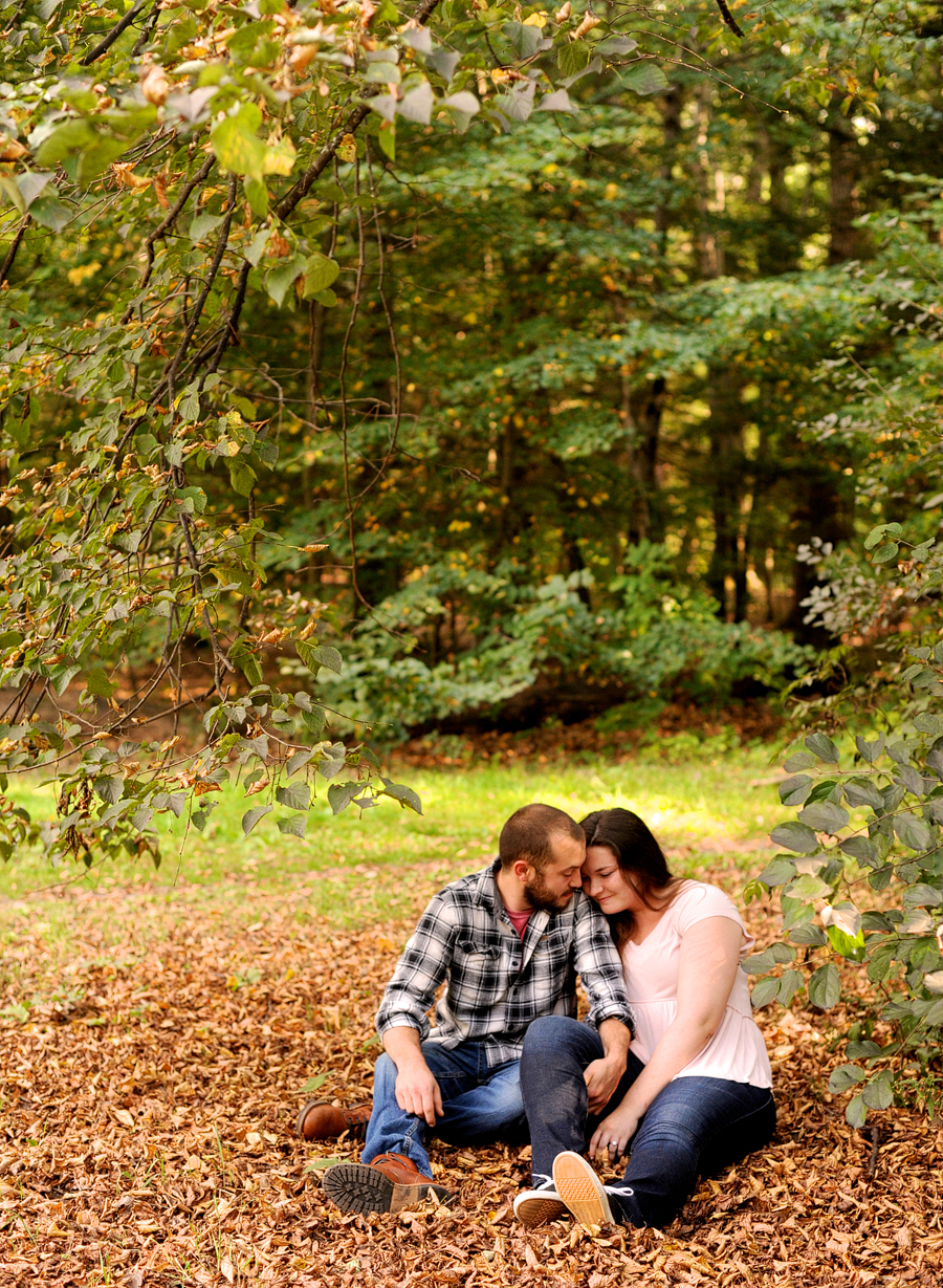 engagement photos in baxter woods
