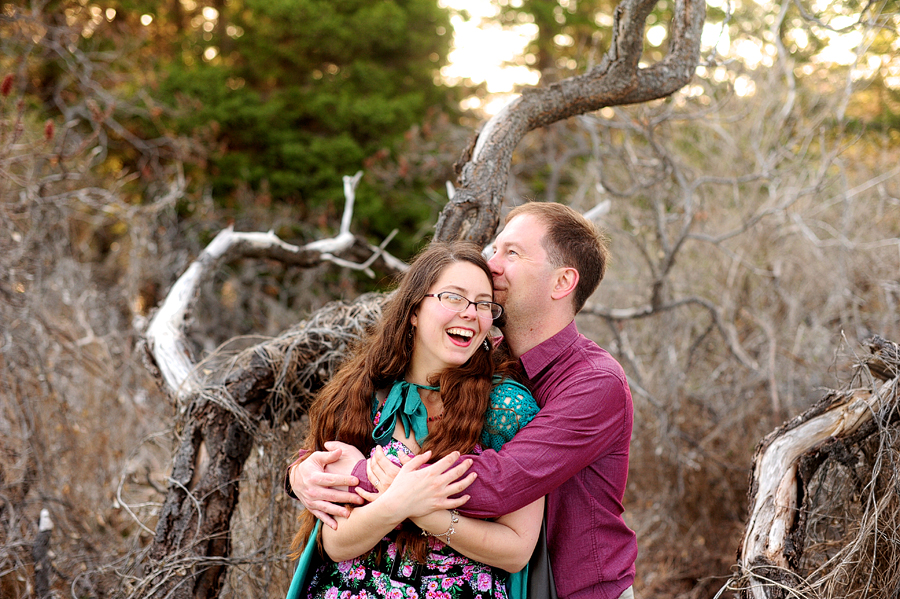 engagement photos at two lights state park