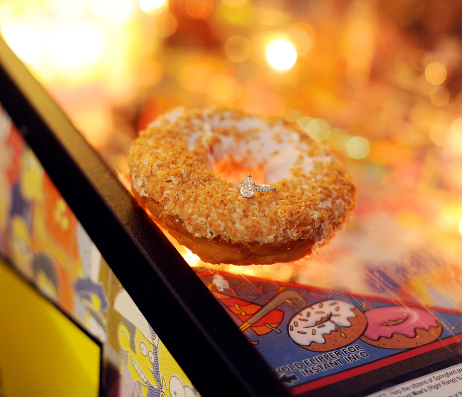 engagement ring on holy donut