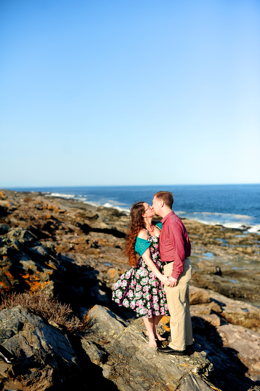 engagement photos at two lights state park