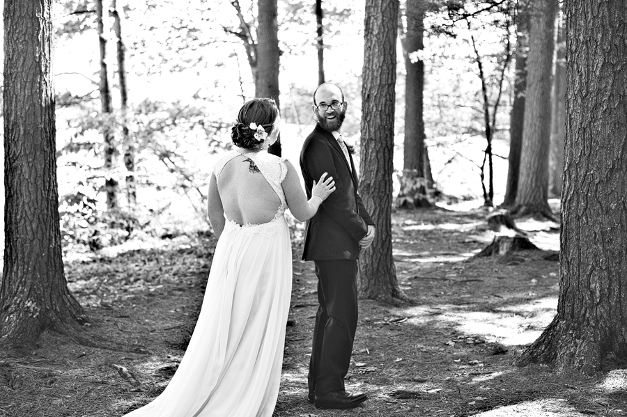 maine wedding first look