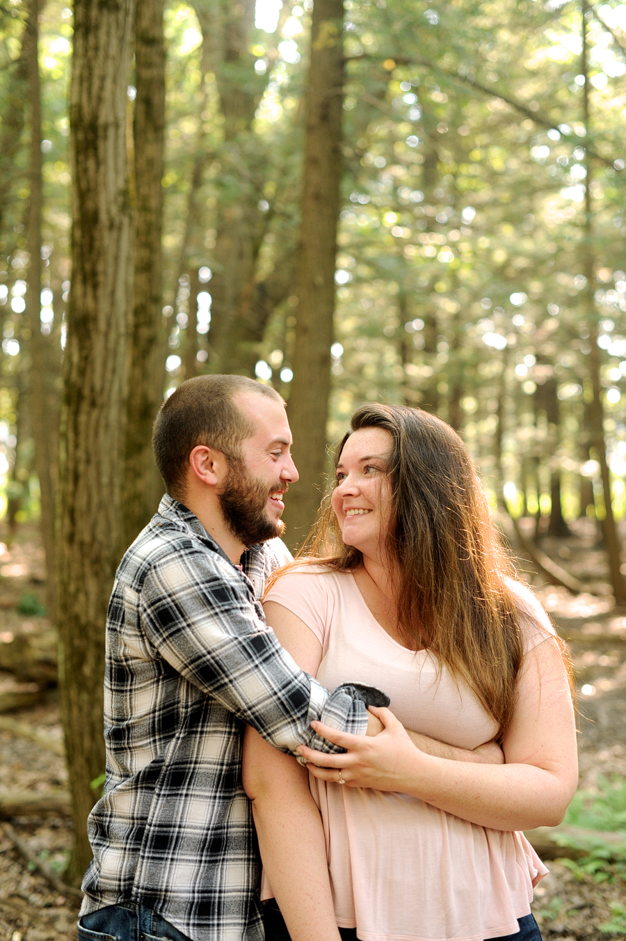 engagement photos in baxter woods