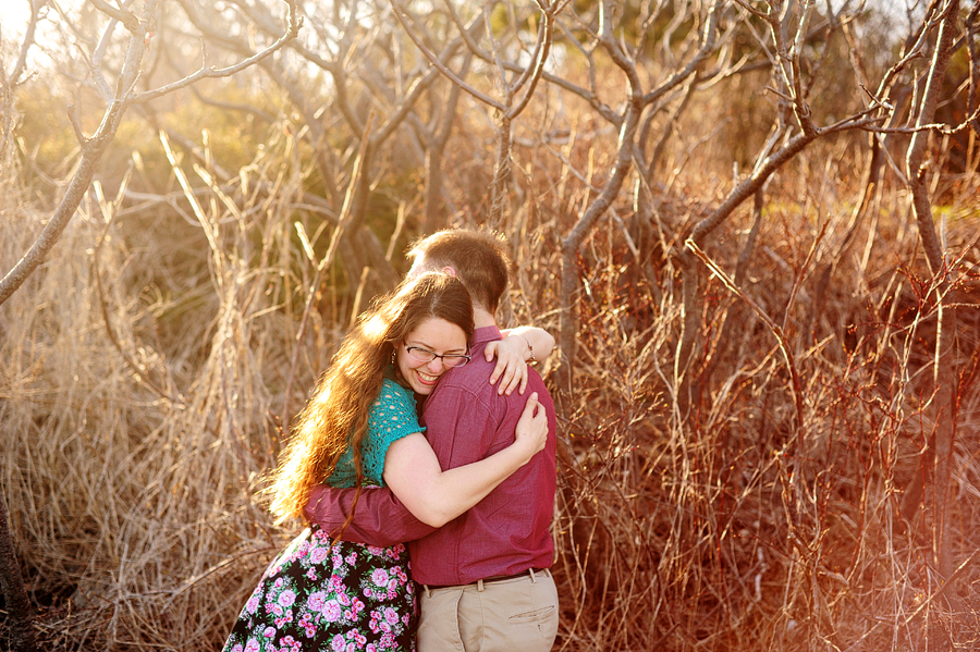 engagement photos at two lights state park