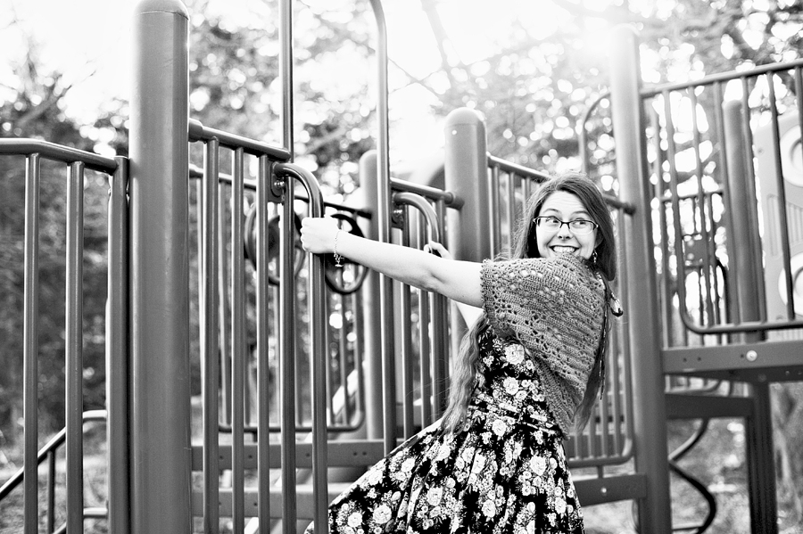 playground engagement photos