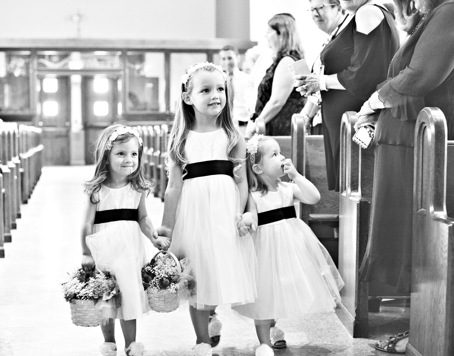 three flower girls