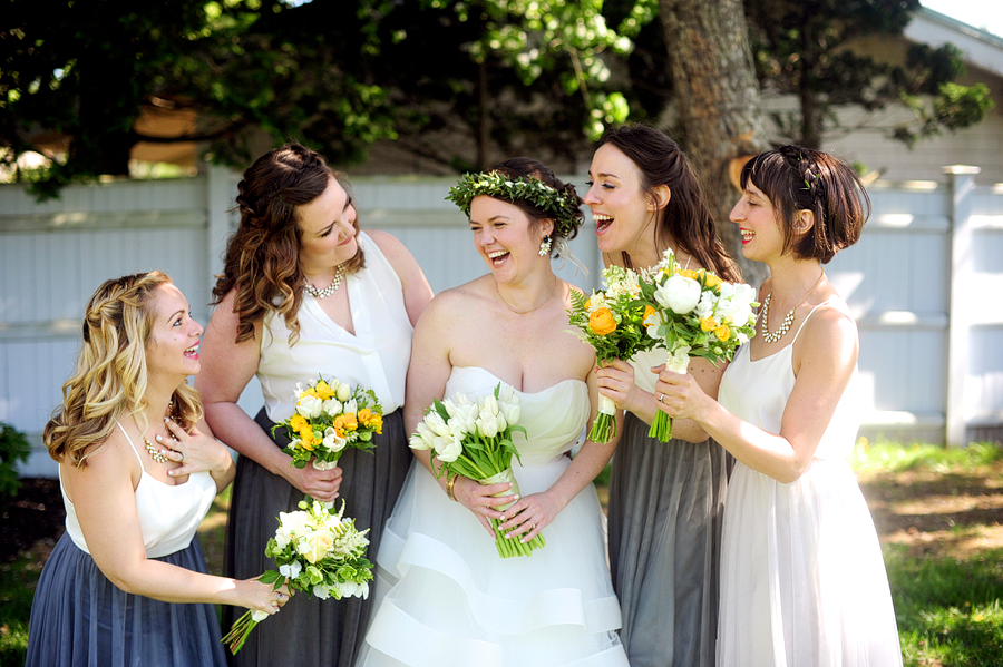 happy bridesmaids