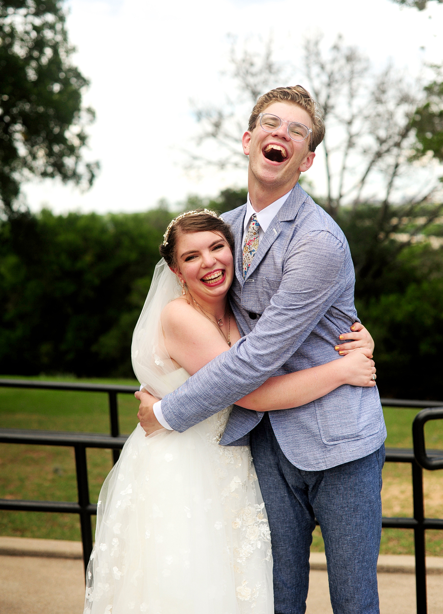 bride with her brother