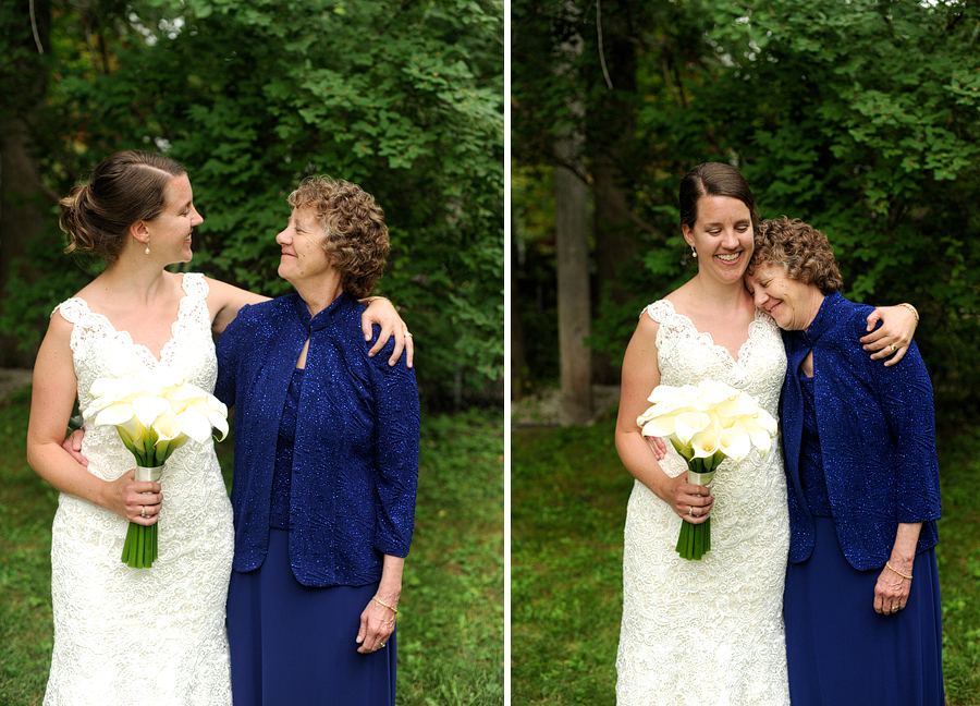 bride with her mom