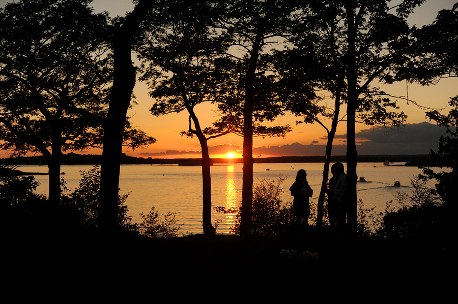 sunset on peaks island, maine