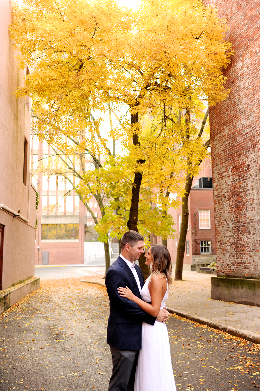 downtown portland engagement session