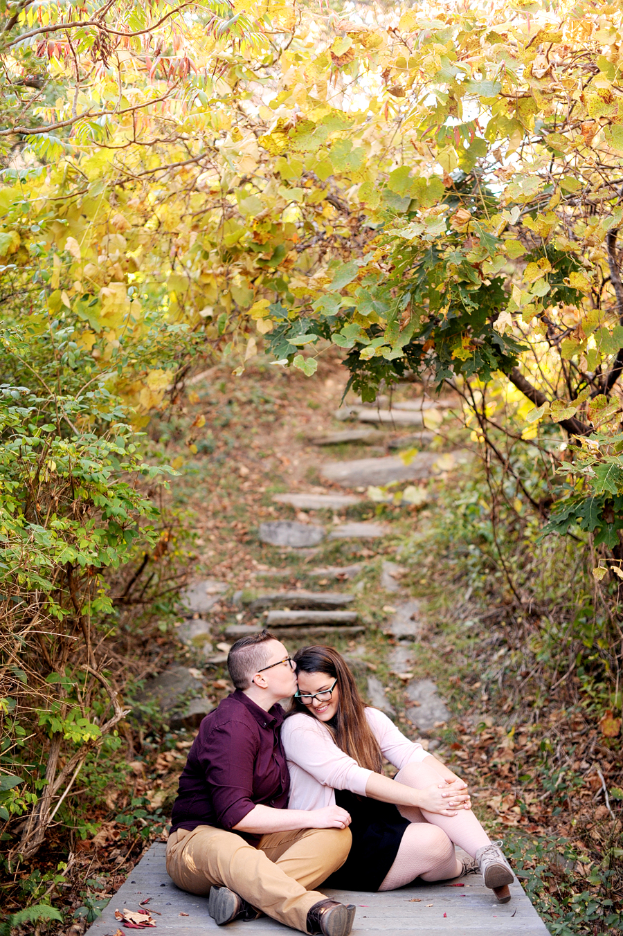 two lights state park engagement photos