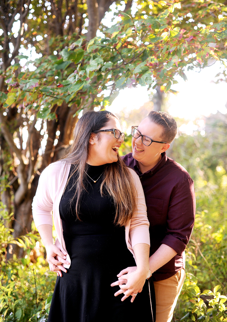 engagement photos at two lights state park