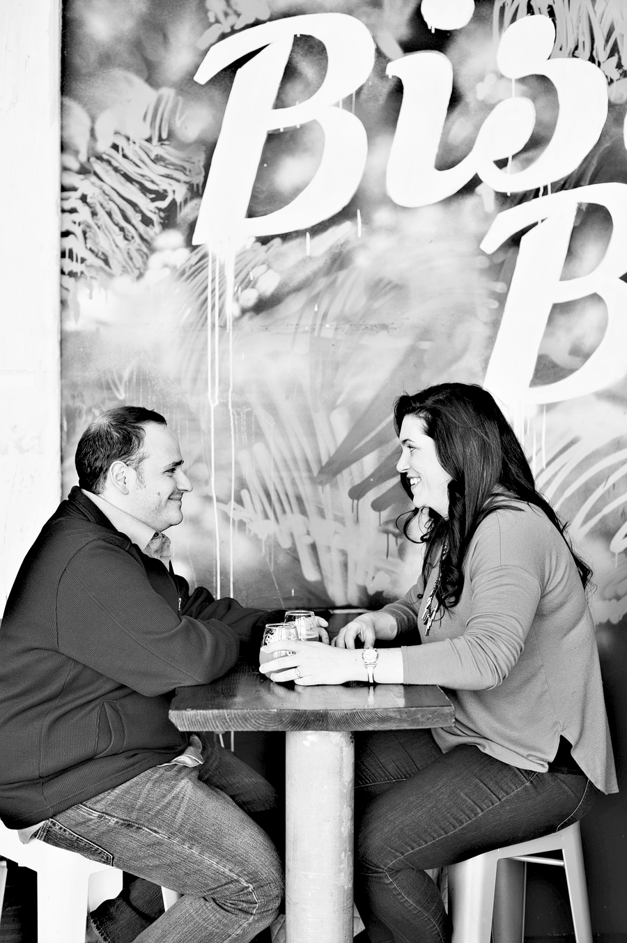 brewery engagement photos