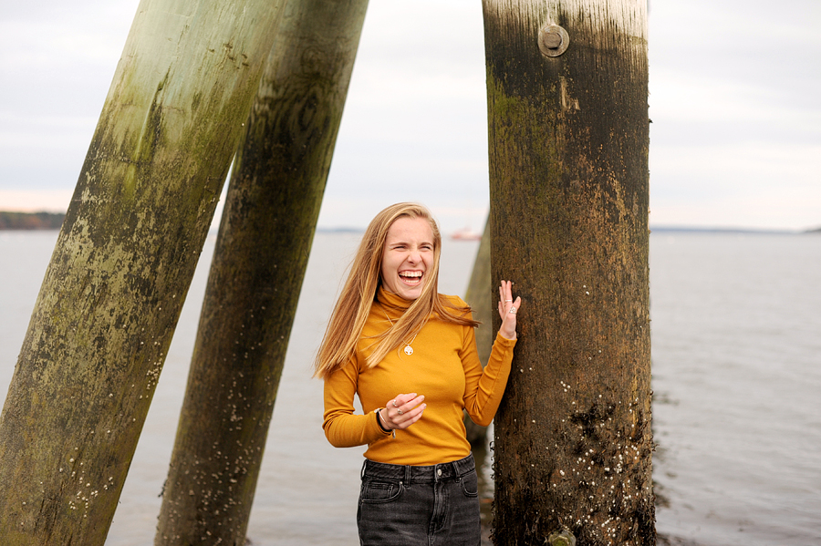 east end beach senior photos