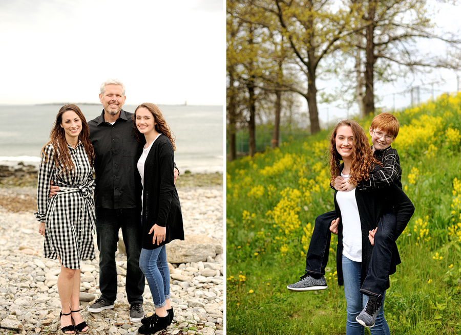 family photos at fort williams park