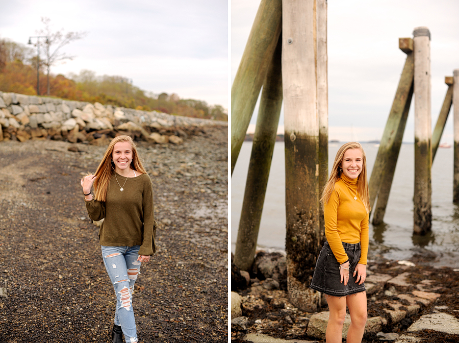 casual senior photos in maine
