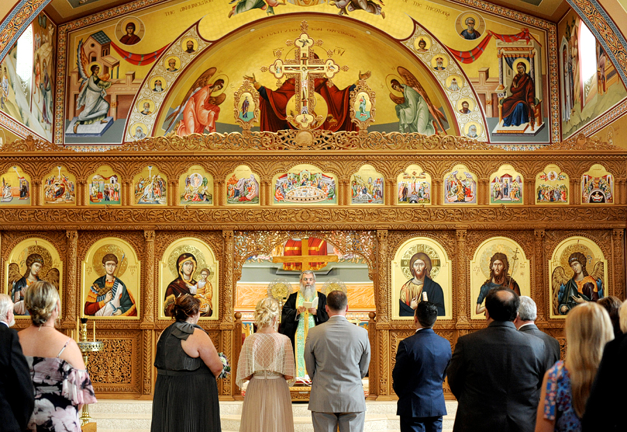 greek ceremony at st demetrios church