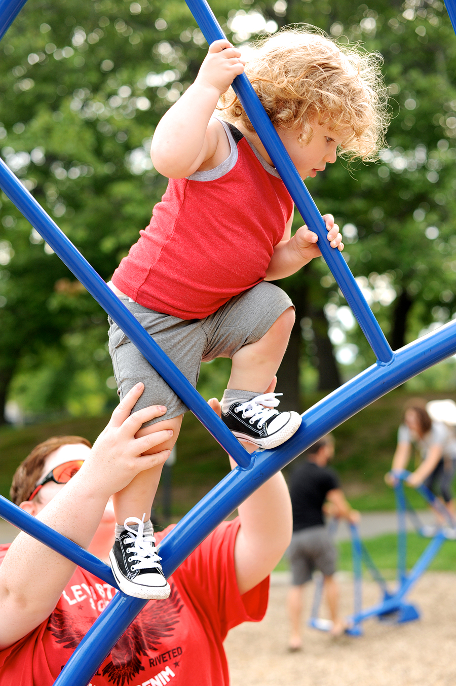 family session at deering oaks park