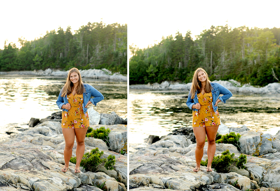 senior photos on long island maine