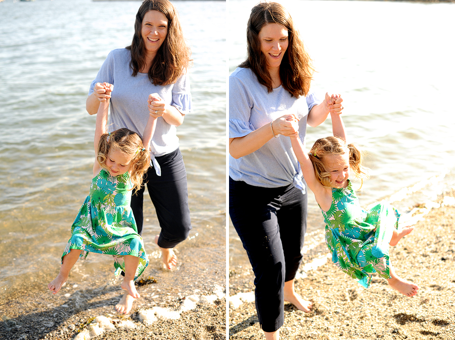 beach family photos in portland, maine