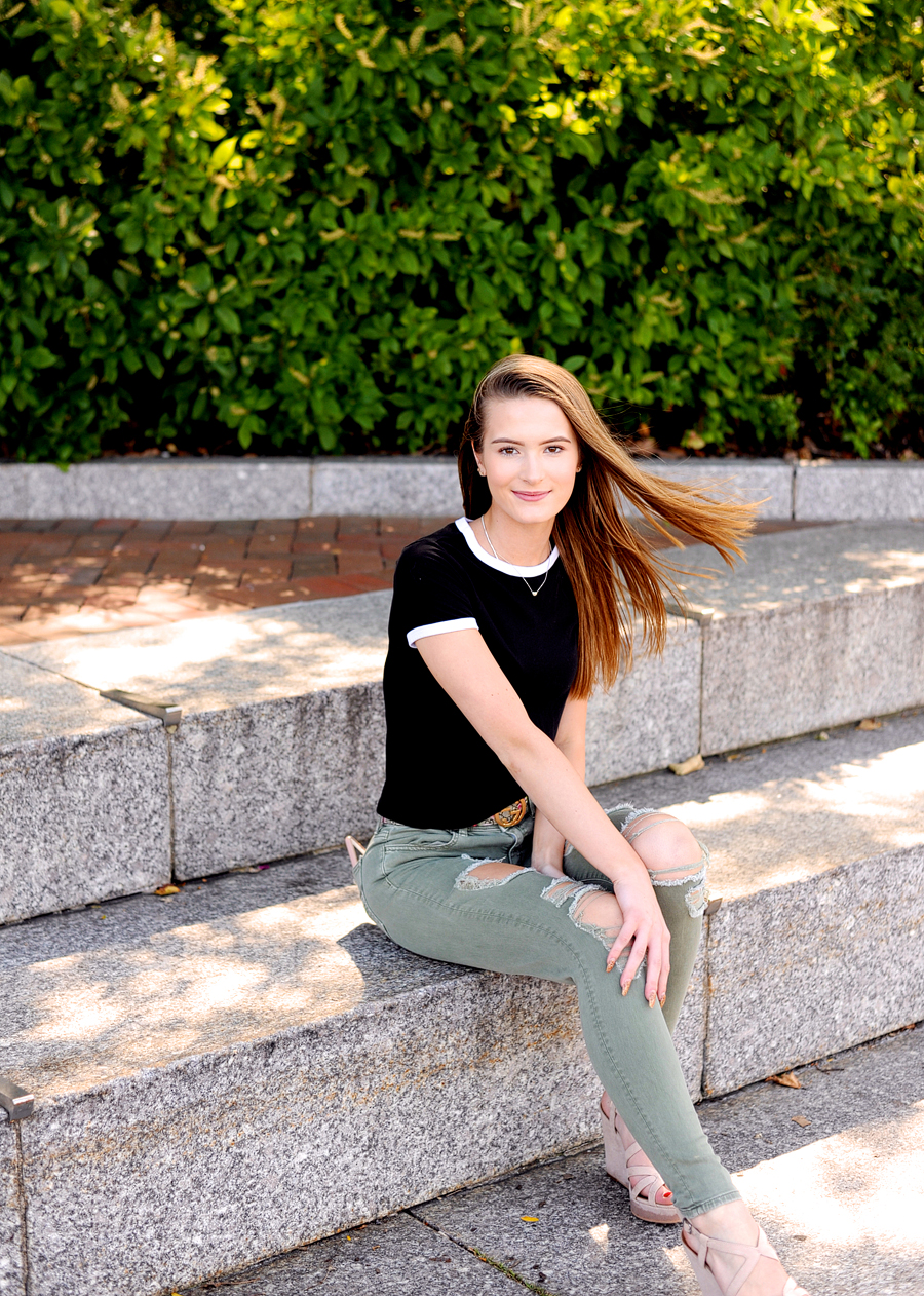 boston harborwalk senior photos