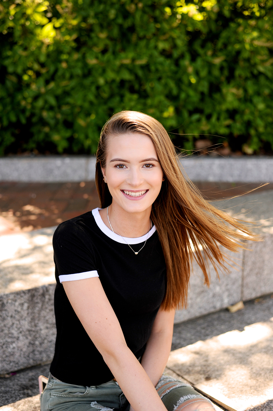 boston harborwalk senior photos