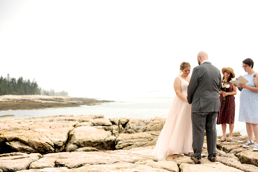 intimate wedding in southwest harbor