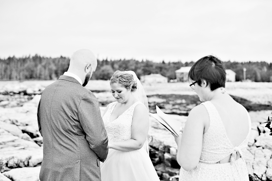 intimate wedding in southwest harbor