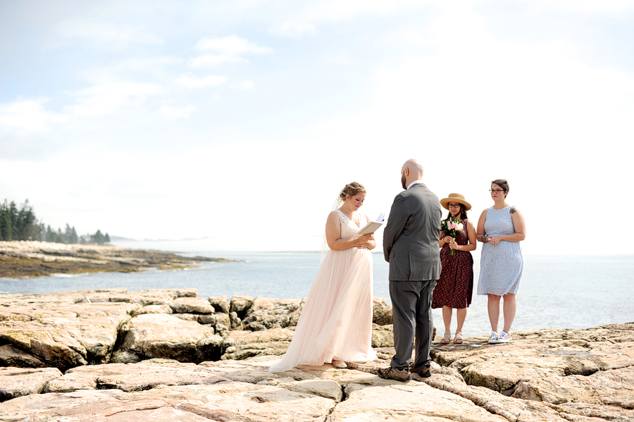 intimate wedding in southwest harbor