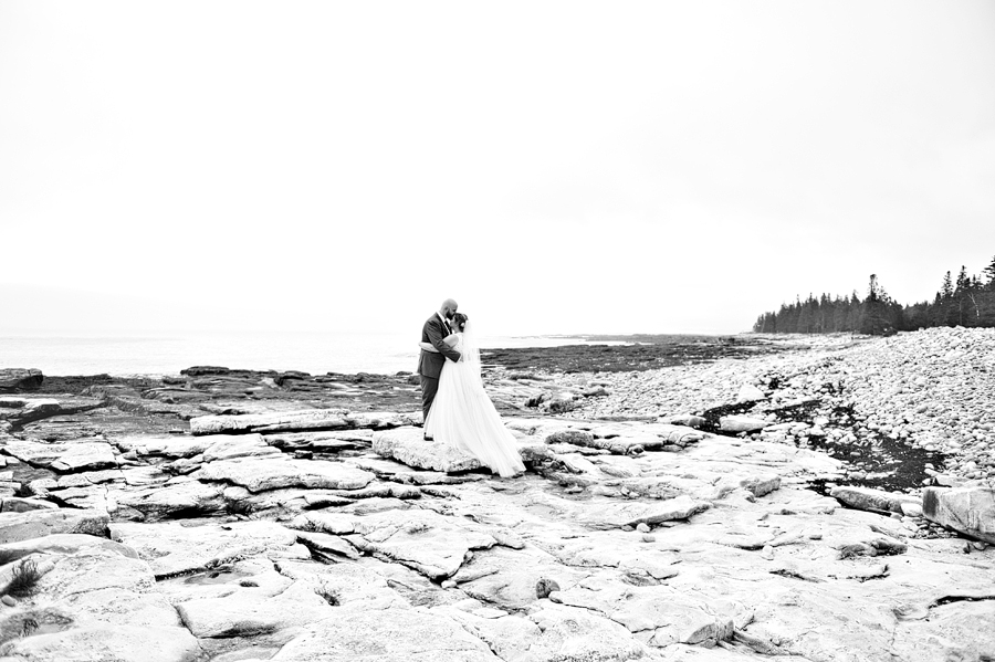 foggy acadia wedding