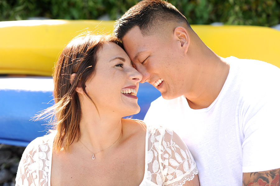 cliff house beach engagement photos