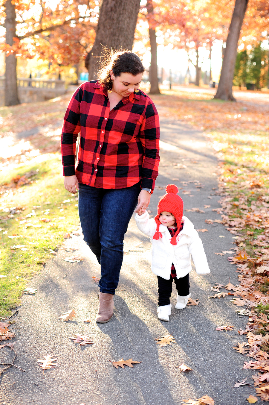 fall family session at deering oaks