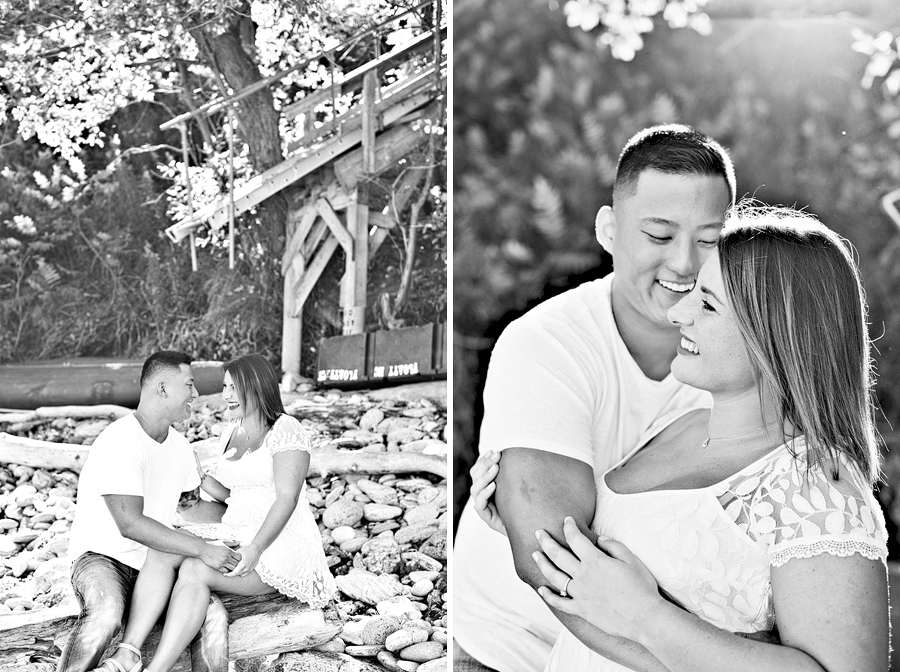 cliff house beach engagement photos