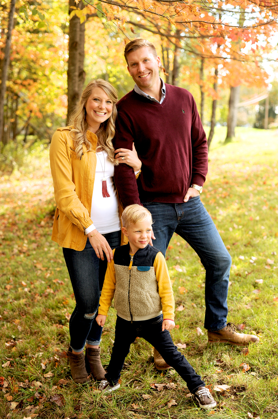 fall family photos in new england