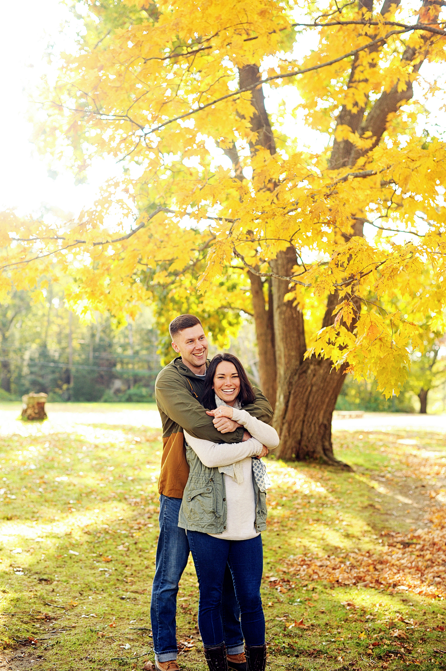 fall engagement photos in cape elizabeth