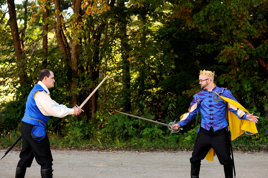 sword fighting wedding