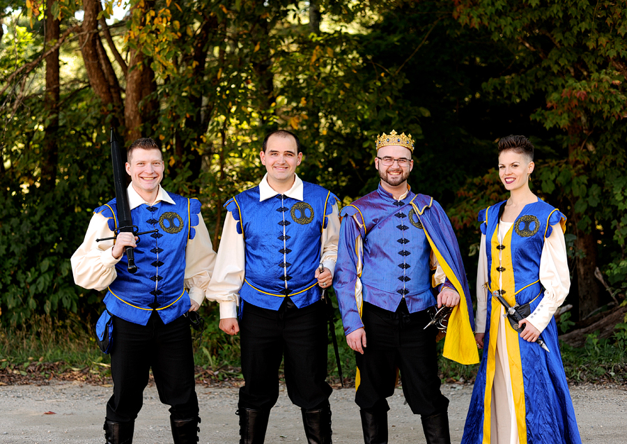 medieval wedding party