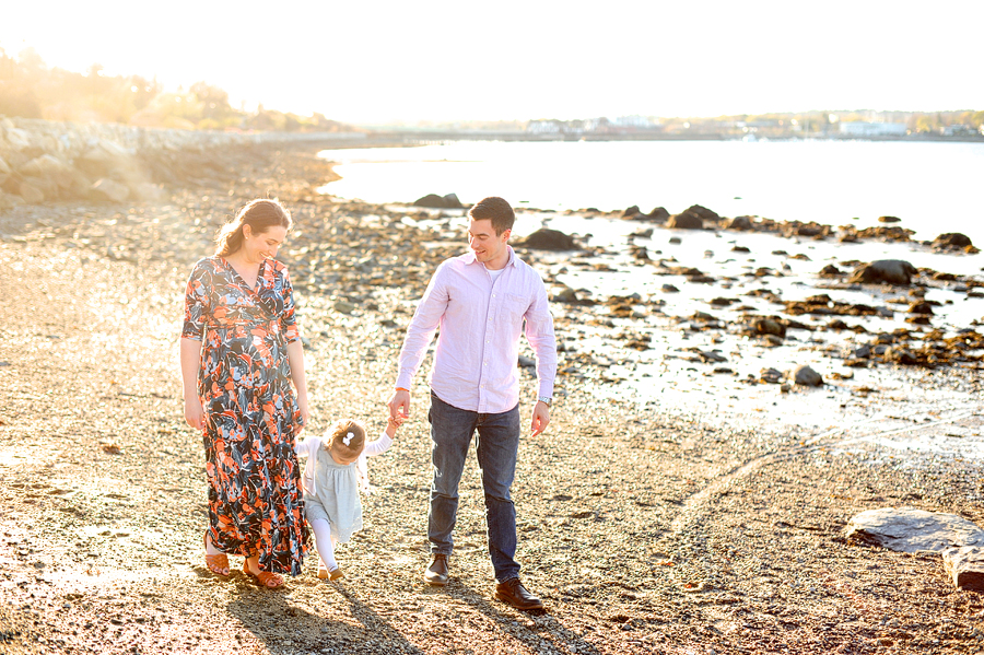 sunset family photos at east end beach