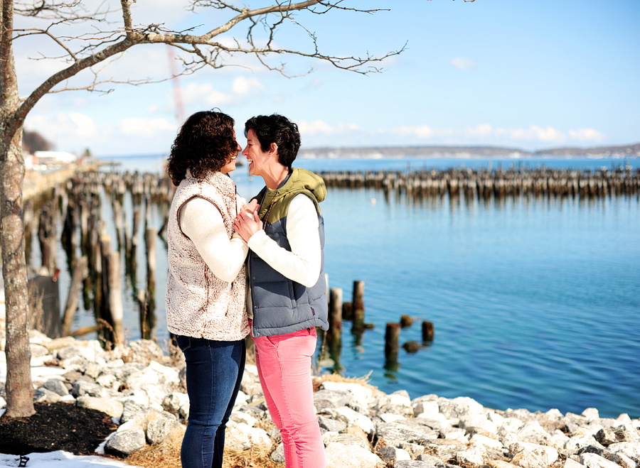 Engagement Photos in Downtown Portland, Maine