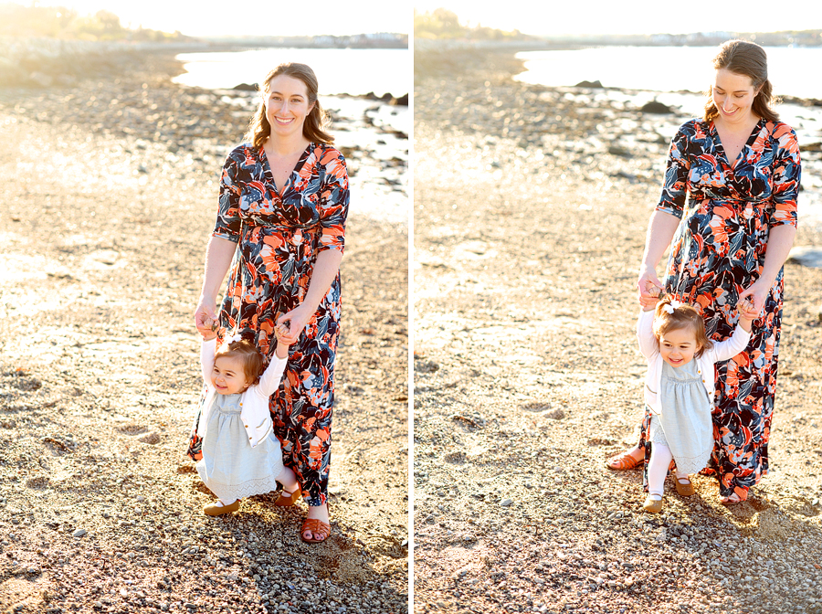 sunset family photos at east end beach