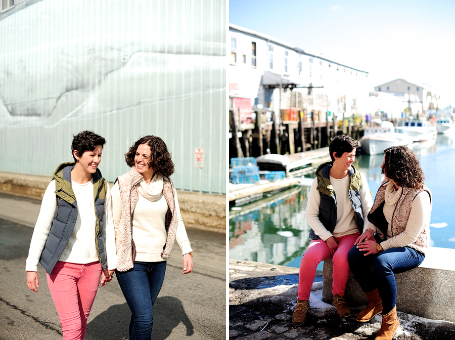 Engagement Photos in Downtown Portland, Maine