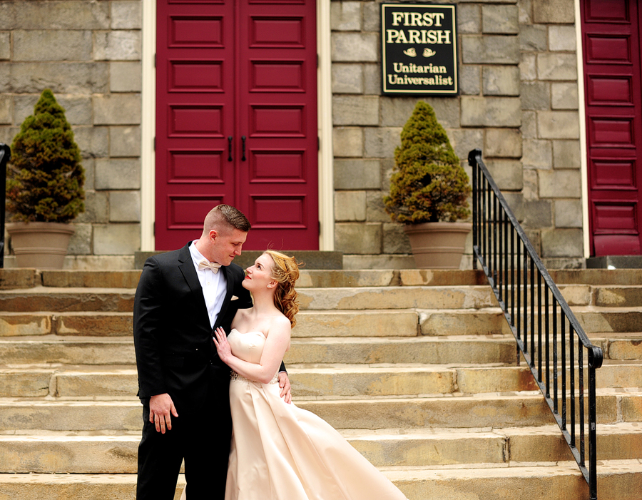 wedding at first parish church in portland