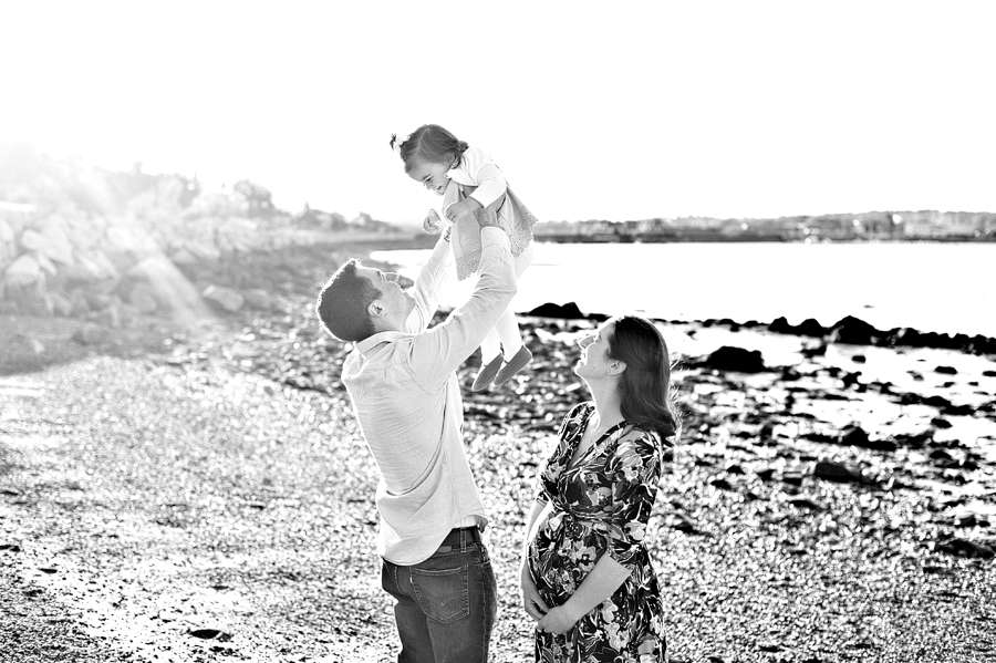 sunset family photos at east end beach