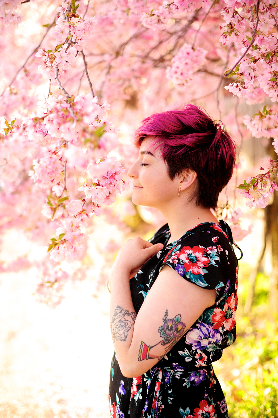 Cherry Blossom Portraits maine