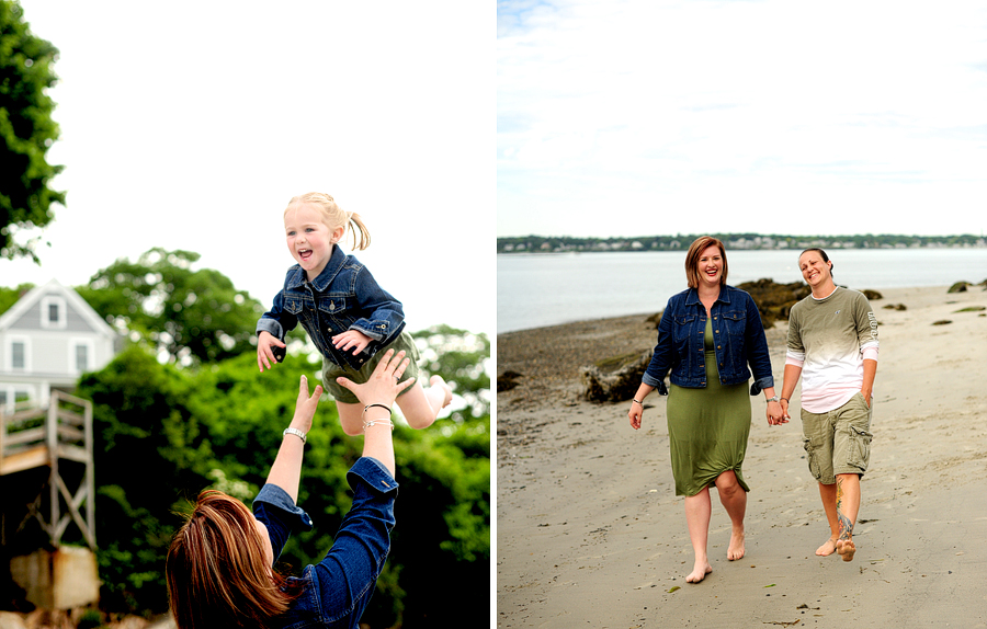 beach family photos on peaks island