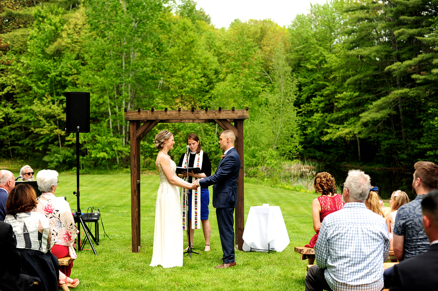 wedding at a barn in dayton, maine