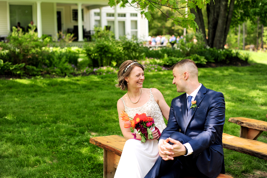 wedding at a barn in dayton, maine