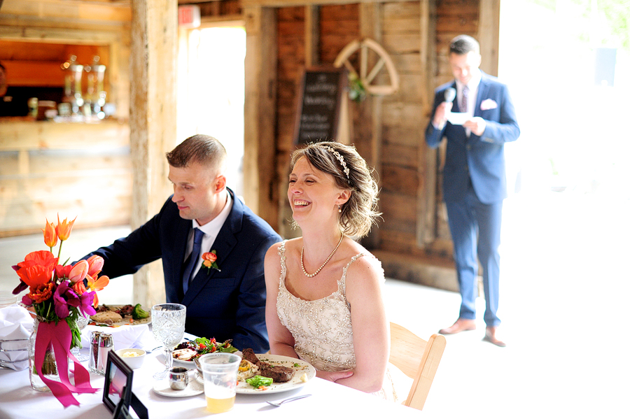 wedding at a barn in dayton, maine