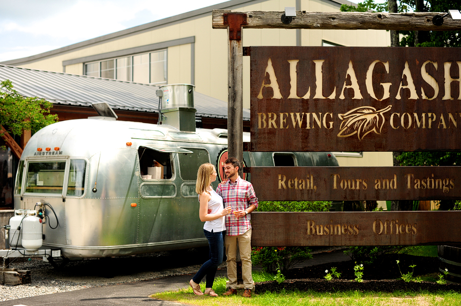 allagash brewing company engagement photos